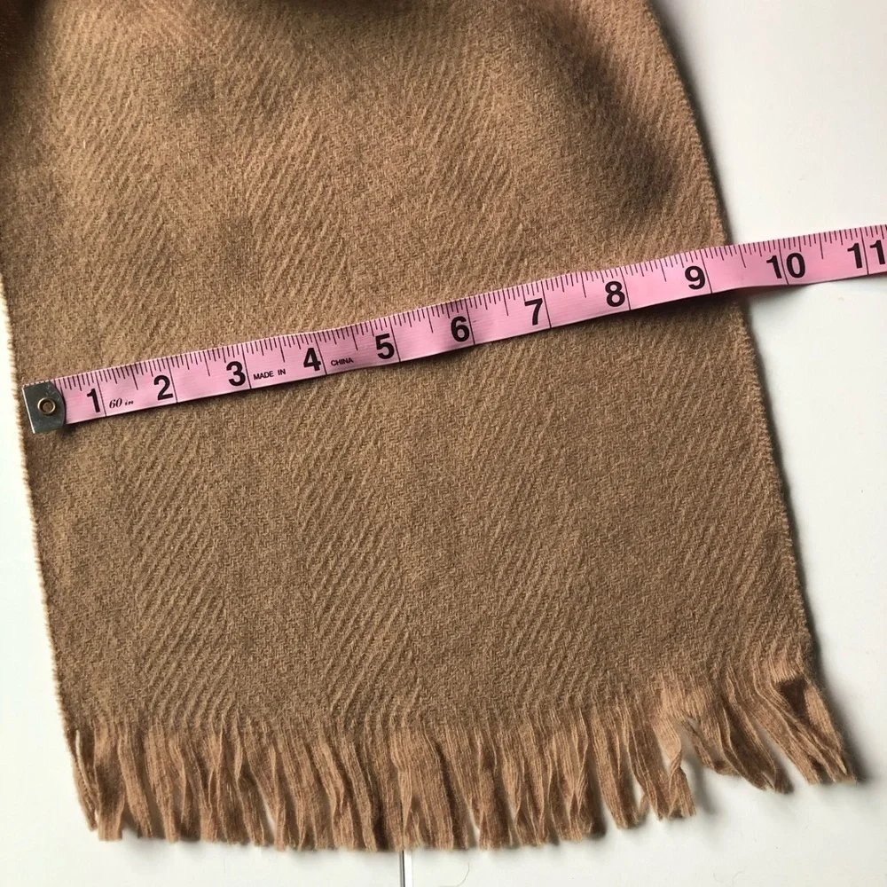 DIOR Authentic Pure 100% Wool Scarf Fringe Detail Hem NWOT Sunrise Academia
